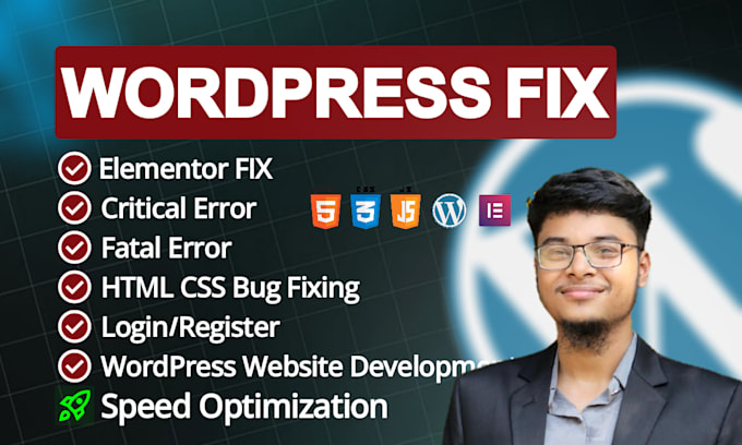 fix wordpress errors, bugs, and optimize website speed