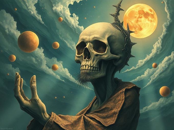 draw a surrealist or fantasy illustration