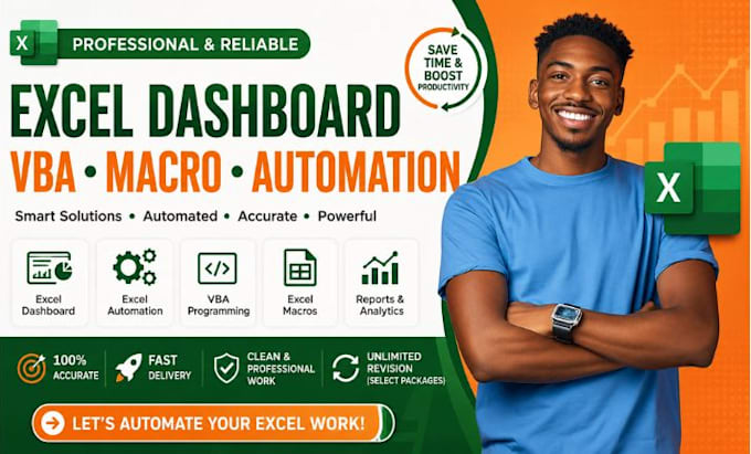 create excel dashboard, excel vba, macro and excel automation