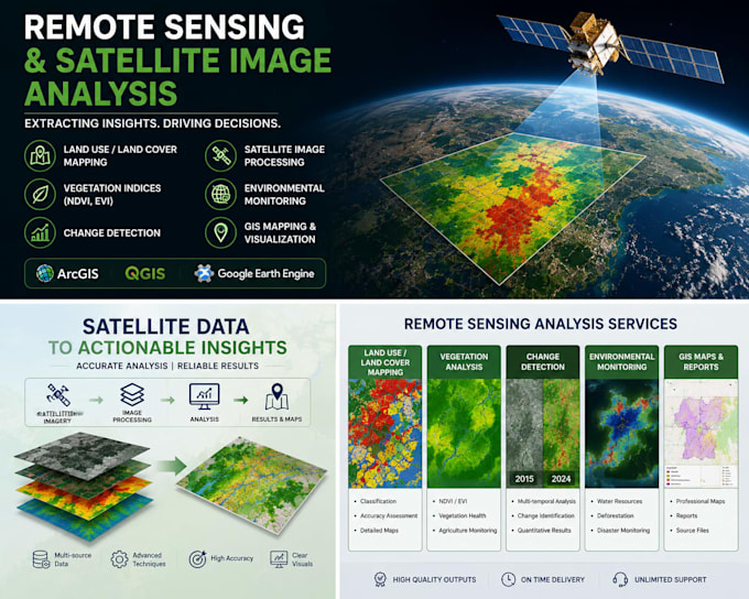 analyze satellite imagery using gis and remote sensing
