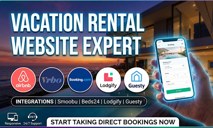 do vacation rental website development, direct booking short term rental website