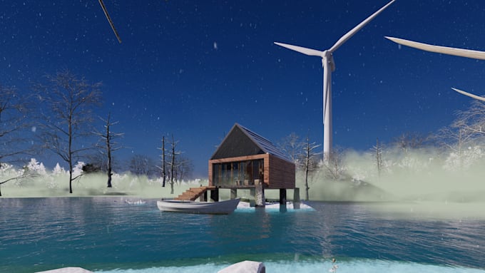 do 3d modelling and rendering of exterior small and medium projects