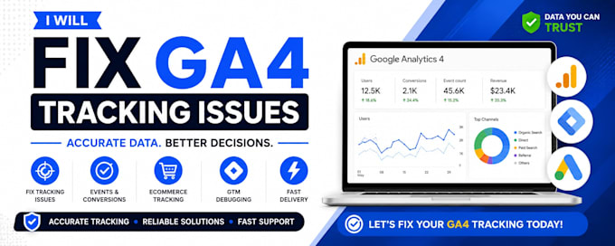 fix ga4 tracking, events and conversion tracking issues