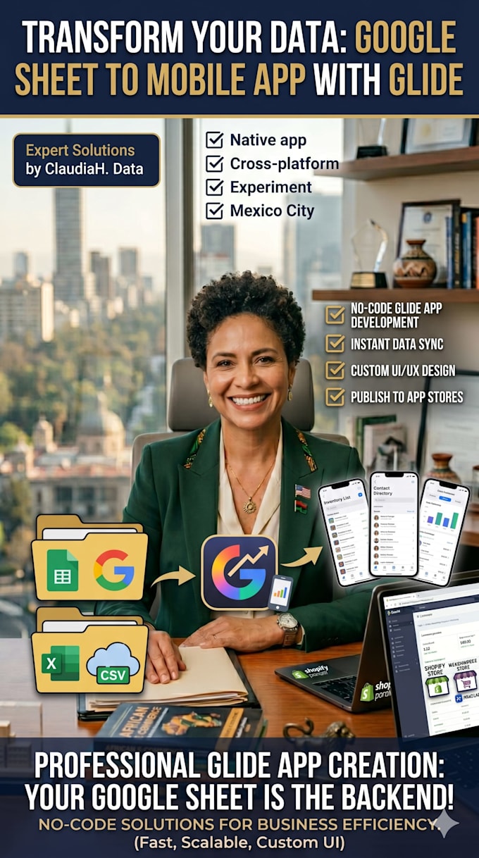 convert your google sheet or excel to mobile app using glide