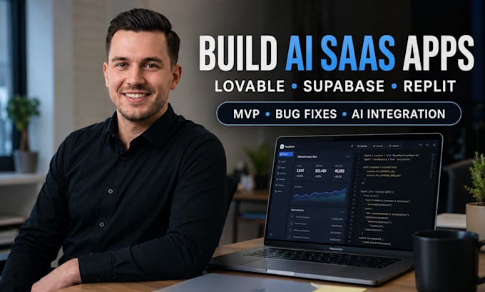 develop or fix lovable ai web apps, saas mvp, vibe coding, replit ai apps