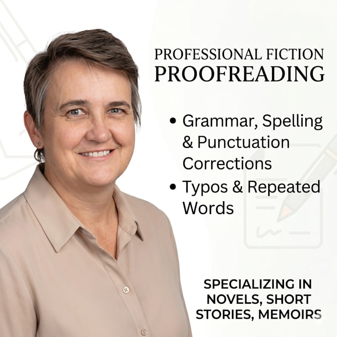proofread your fiction book or memoir