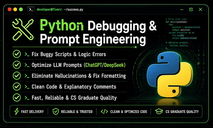 optimize your ai prompts and debug your python or cpp code