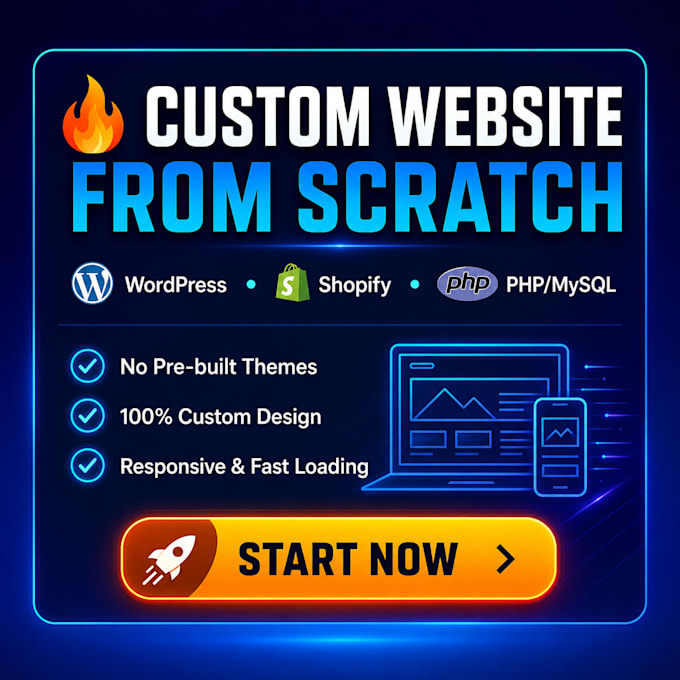build custom wordpress, shopify or PHP site