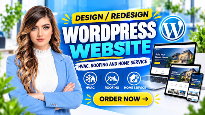 design a responsive wordpress website for hvac and home services