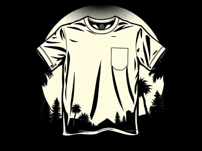 create linocut t shirt design for brands