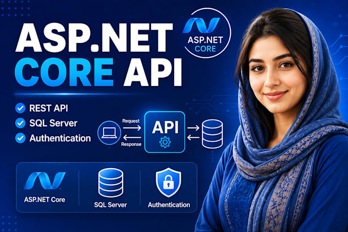 develop asp dot net core web API and backend services