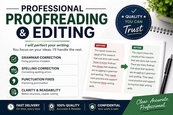 edit and proofread documents