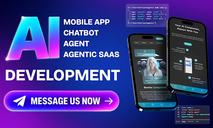 do ai mobile app, ai chatbot, ai agent, agentic saas development
