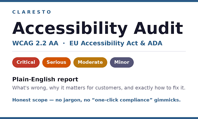 audit your website for accessibility issues including wcag and aa
