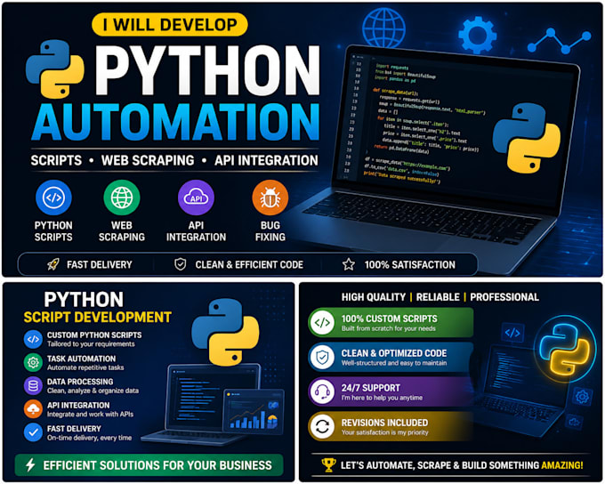 develop python scripts  automation web development
