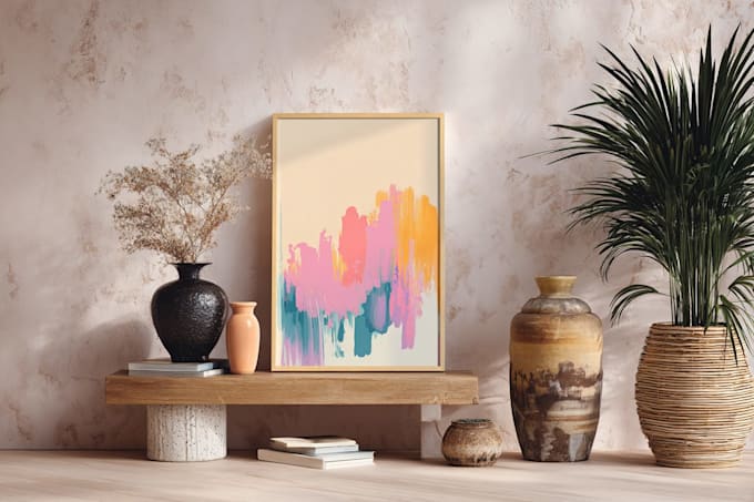 do a elegant digital printable modern wall art for you