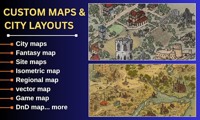 do fantasy map isometric map design city map game map vector map illustration