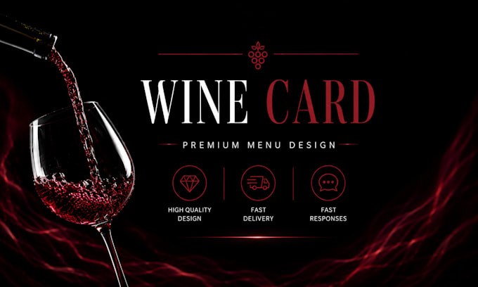 design an elegant wine card and restaurant menu design