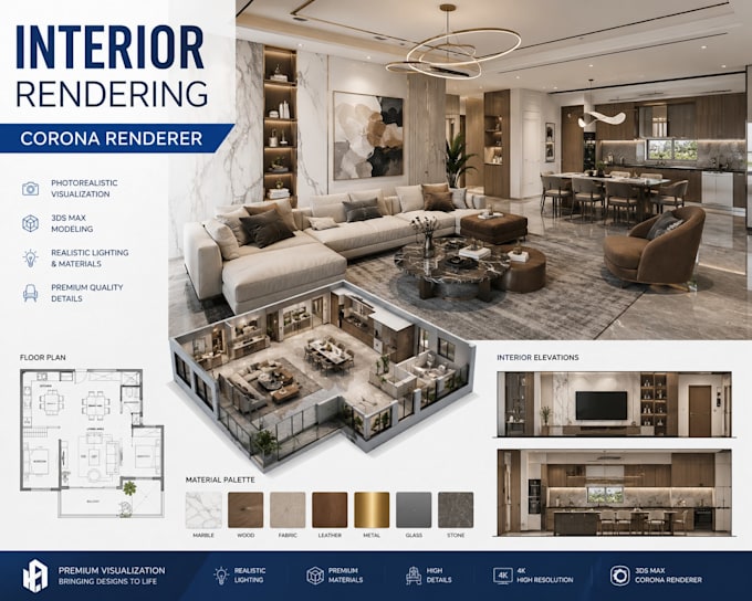 create photorealistic interior renders in 3ds max using corona renderer