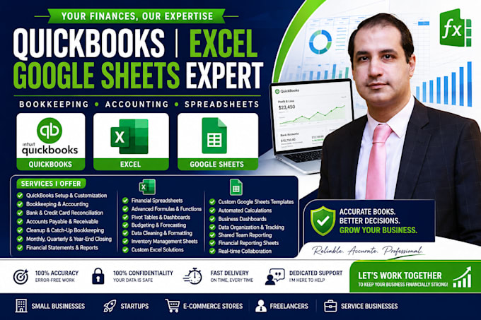 do quickbooks bookkeeping, accounting, excel, google sheets
