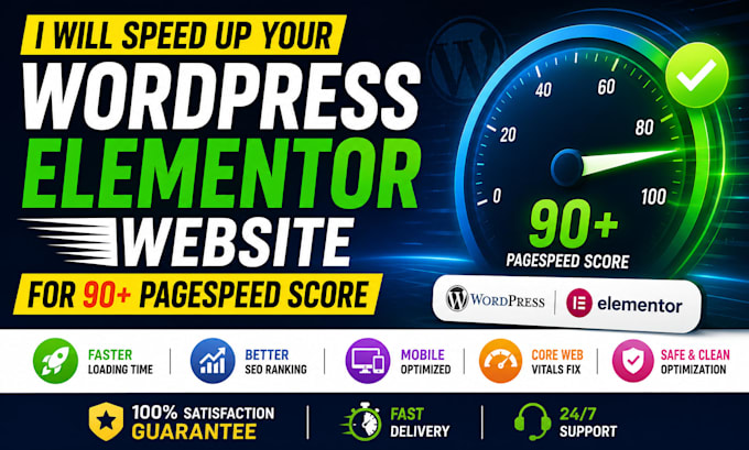 speed up your wordpress elementor website for google pagespeed score