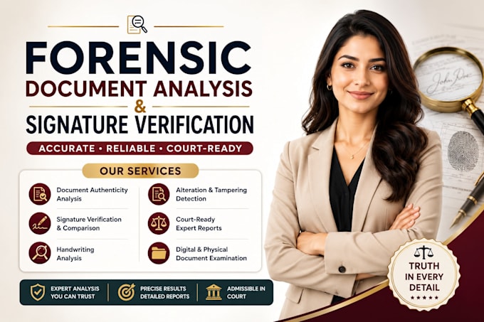 do forensic document analysis signature verification