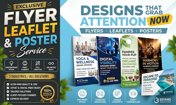 custom design eddm, postcard, leaflet, flyer, handout booklet in canva or adobe