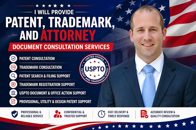 provide patent, trademark, and attorney document consultation services