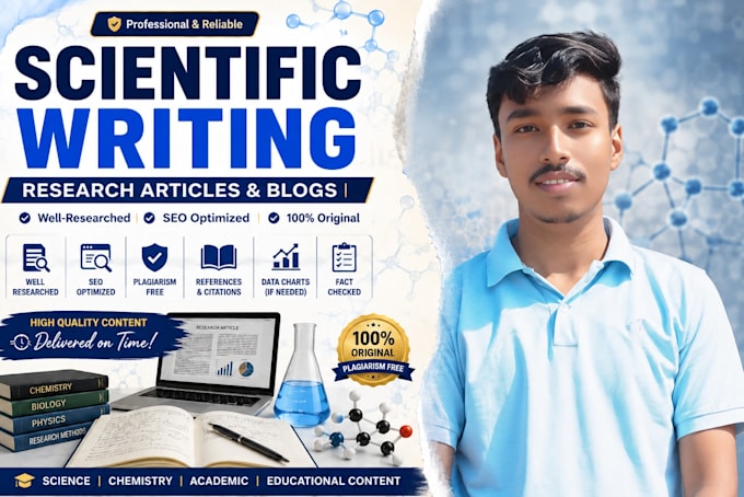 write research based scientific articles and blogs