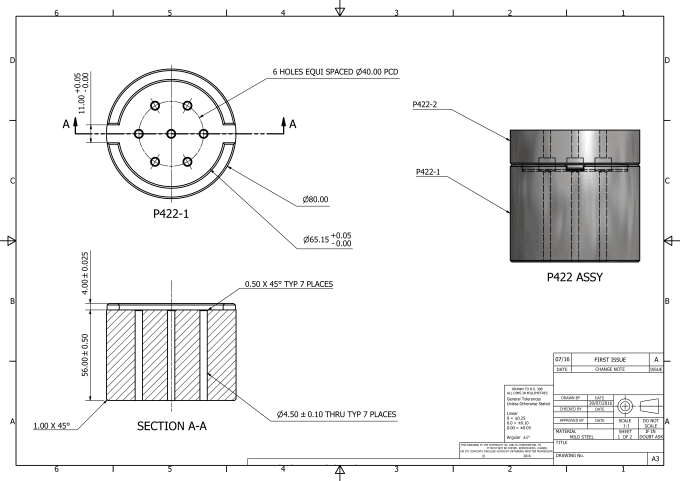 2d to 3d engineering drawing