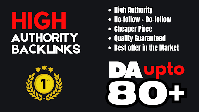 build 100 da 80 backlinks low price