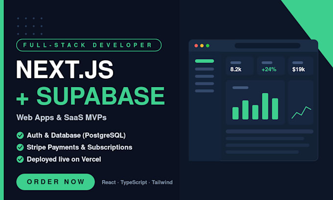 develop a full stack web app with nextjs and supabase