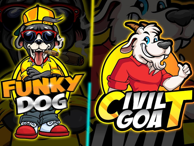 design awesome mascot logo cartoon character