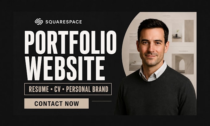 design squarespace portfolio website resume cv personal brand showcase website