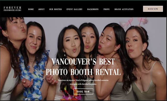design squarespace photo booth website 360 photo booth party rental website