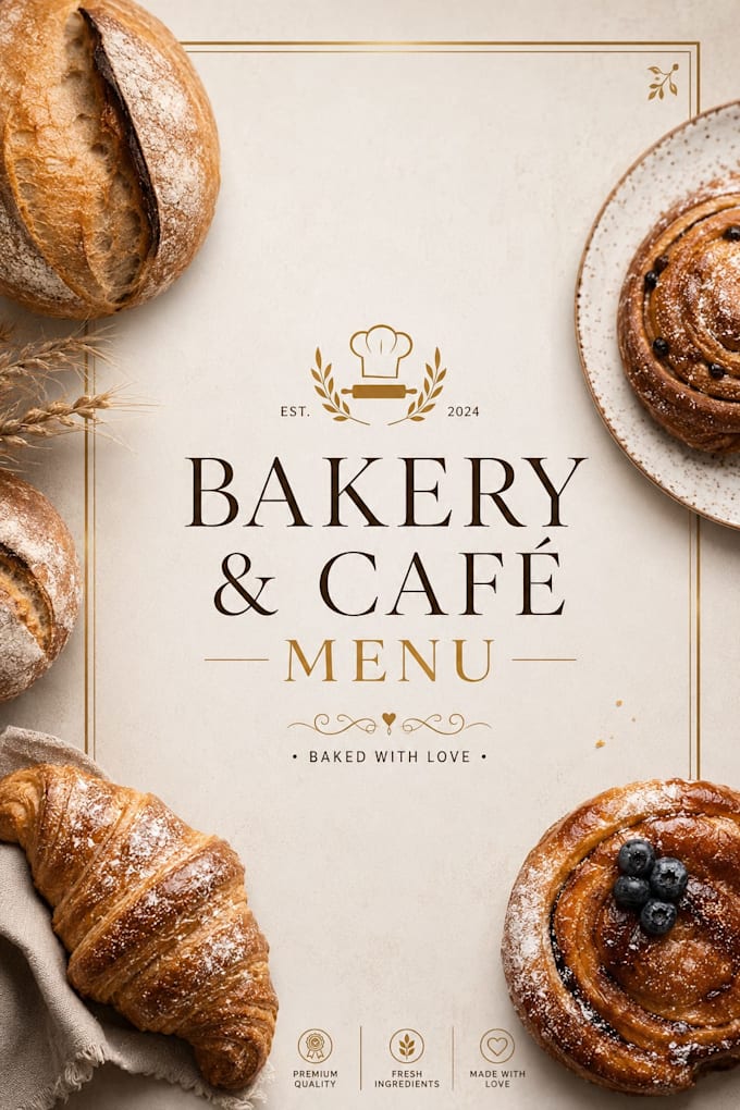 design a professional restaurant menu, cafe menu, and menu card