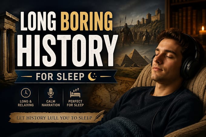 make long boring history youtube videos for sleep