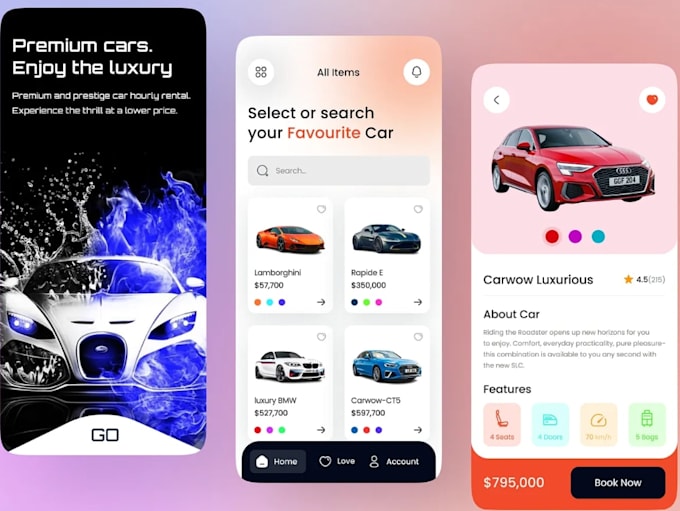 develop car tracking app, car sharing app for you