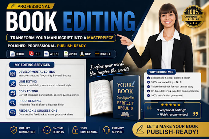 proofread, line edit, and copy edit your book