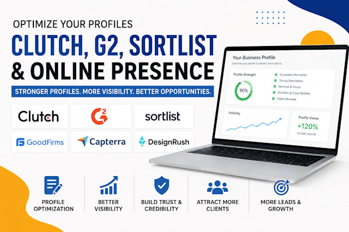optimize your clutch, g2, sortlist and online business profile