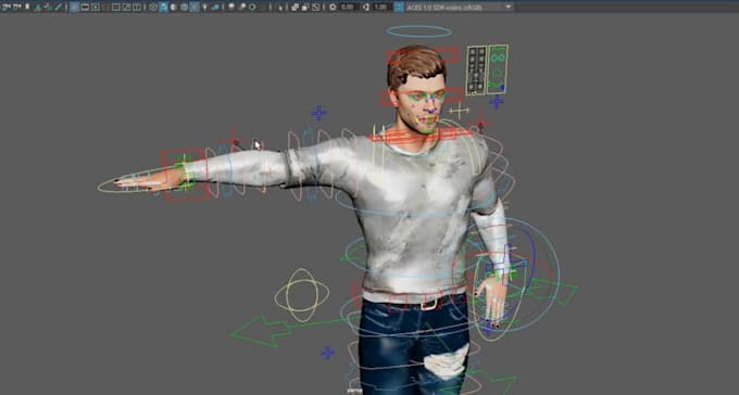 advanced skeleton rig,rig for 3d animation,squashy rig,weight paint,3d accessory