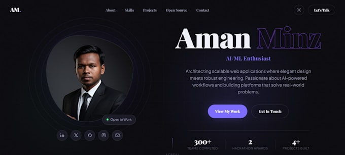 build modern responsive portfolio website
