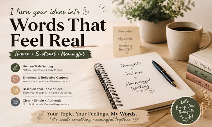 write heartfelt blog posts and emotional self growth content