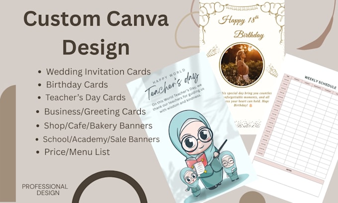 create custom canva cards banners flyers menus