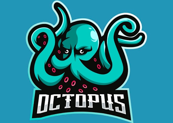create octopus mascot logo design for your brand