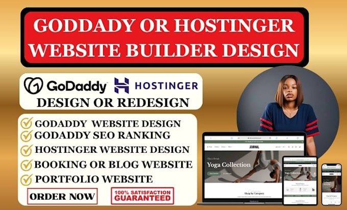 design or redesign goddady website goddady seo and hostinger website design