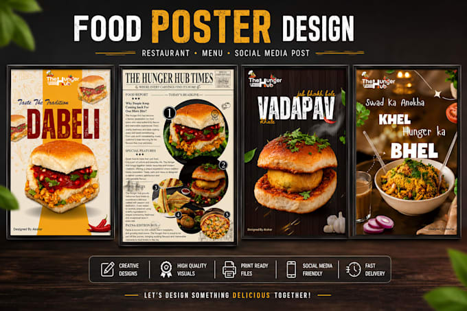 create stunning food poster designs that boost sales