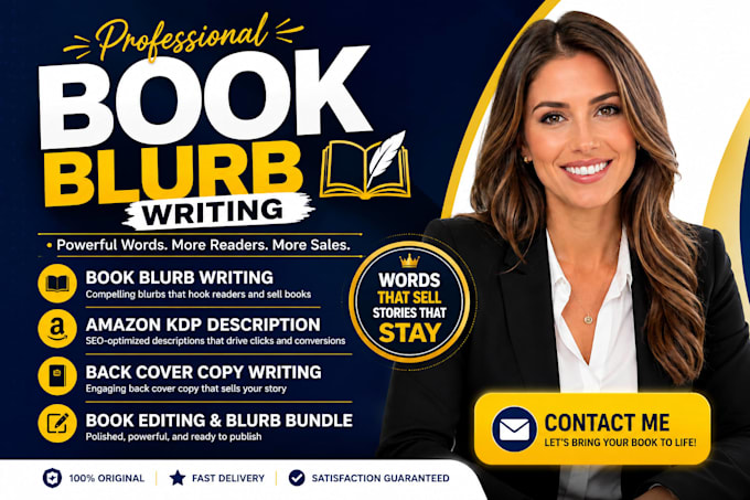write bestselling book blurb, amazon kdp description, authors bio, book blurb