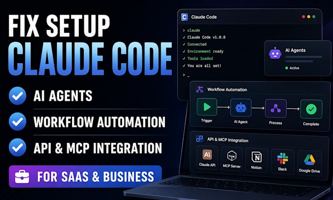 fix setup claude code ai agents workflow automation API mcp integration for saas