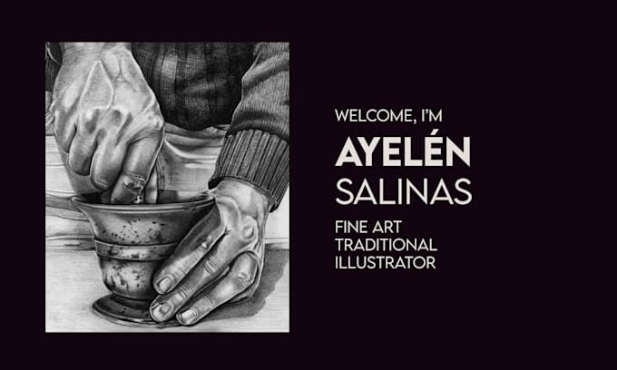 hand drawn realistic fine art illustration